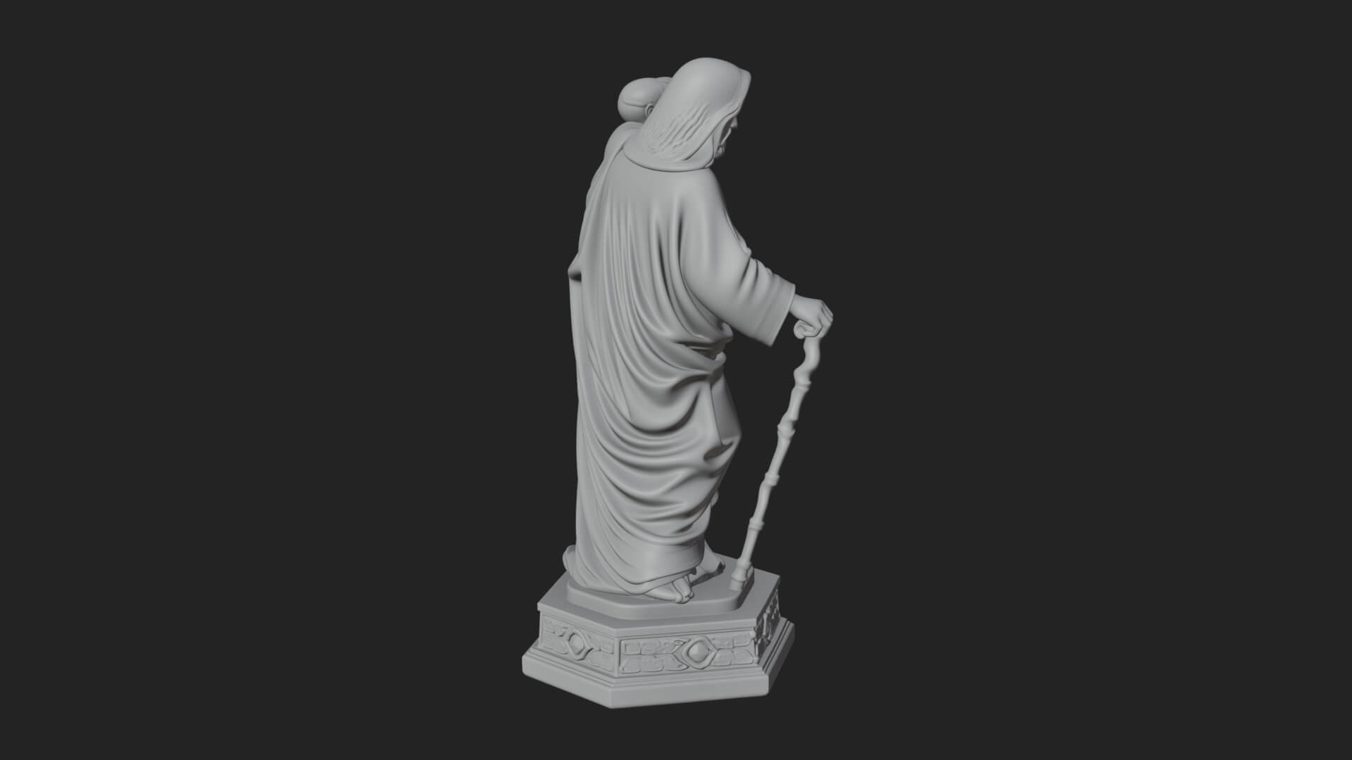 Saint Joseph With Child Statue Design 6 3D Print Model 3D Model