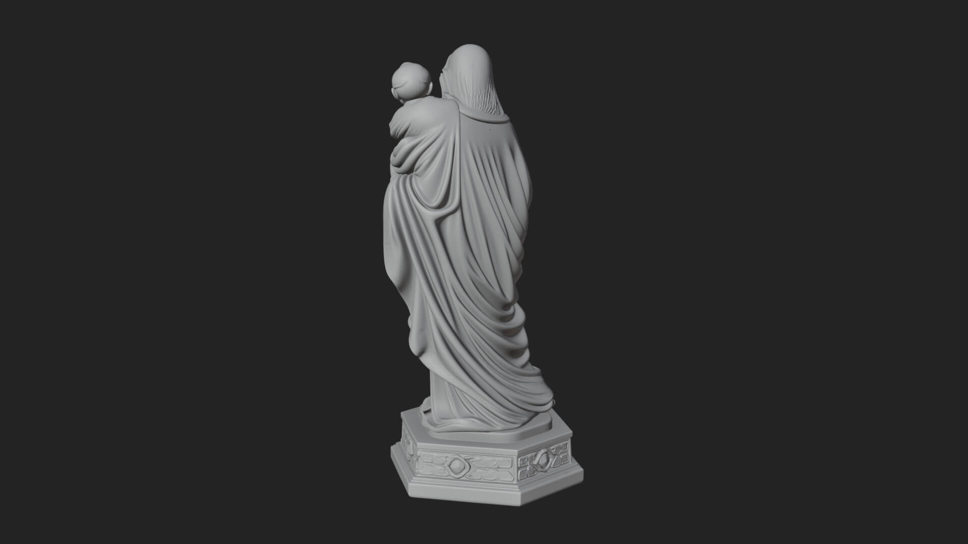 Saint Joseph With Child Statue Design 6 3D Print Model 3D Model