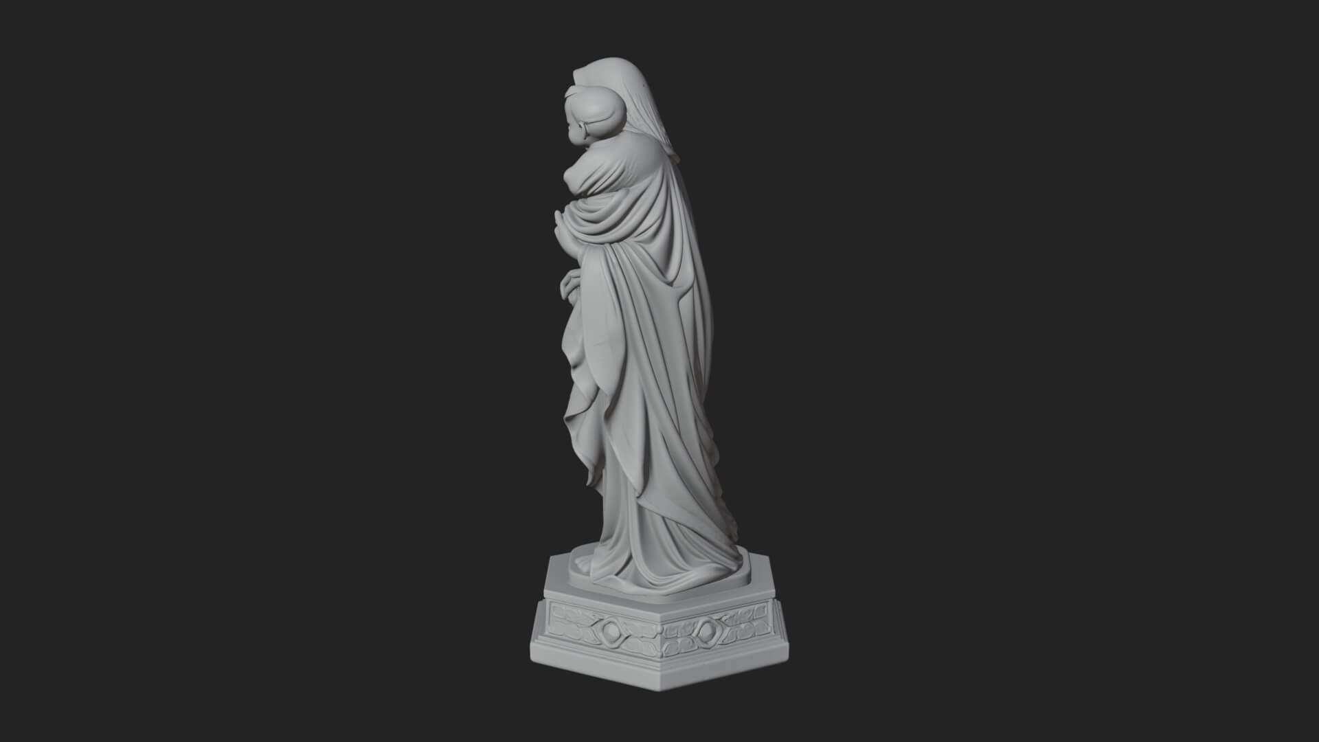 Saint Joseph With Child Statue Design 6 3D Print Model 3D Model
