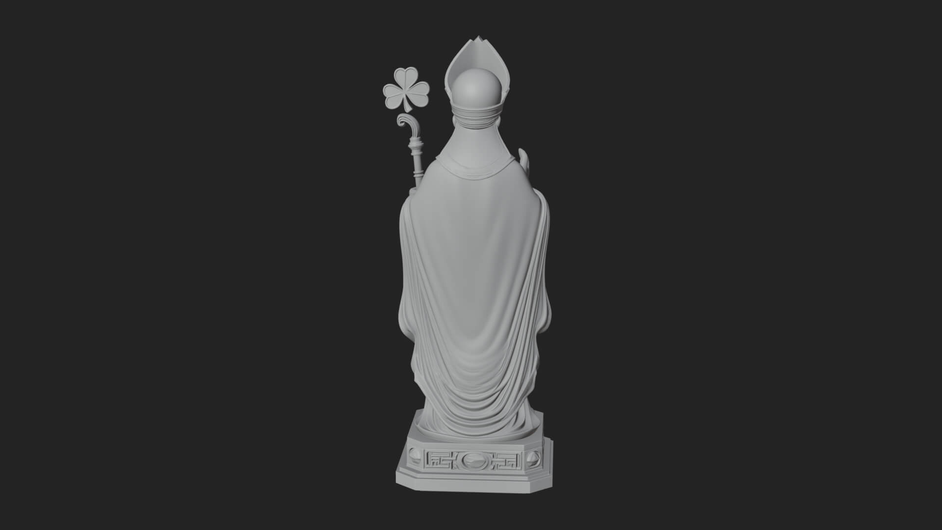 Saint Patrick Bishop Statue Design 1 3D Print Model 3D Model