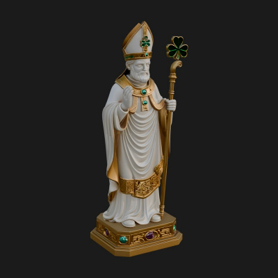Saint Patrick Bishop Statue Design 1 3D Print Model