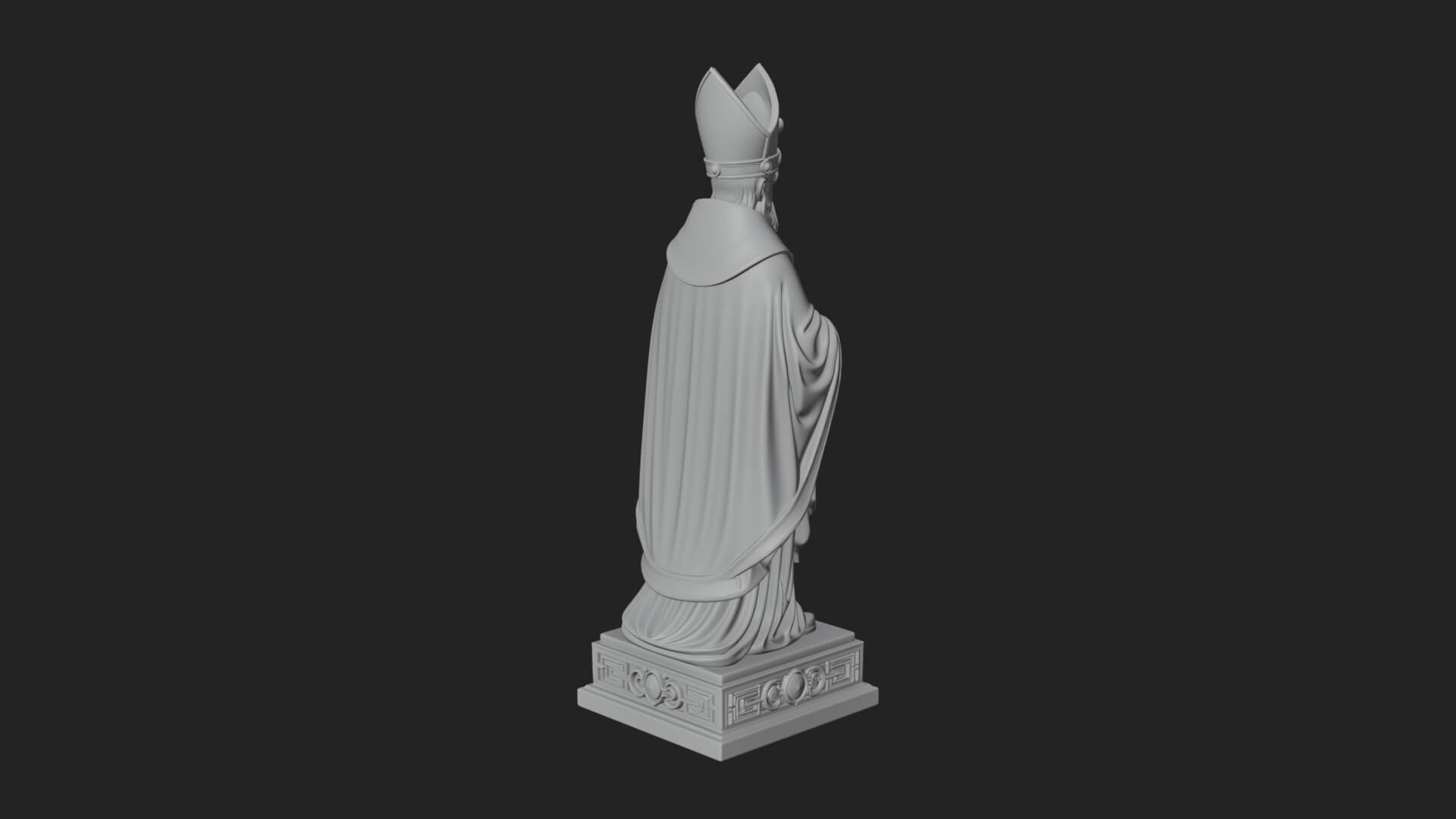 Saint Patrick Bishop Statue Design 2 3D Print Model 3D Model