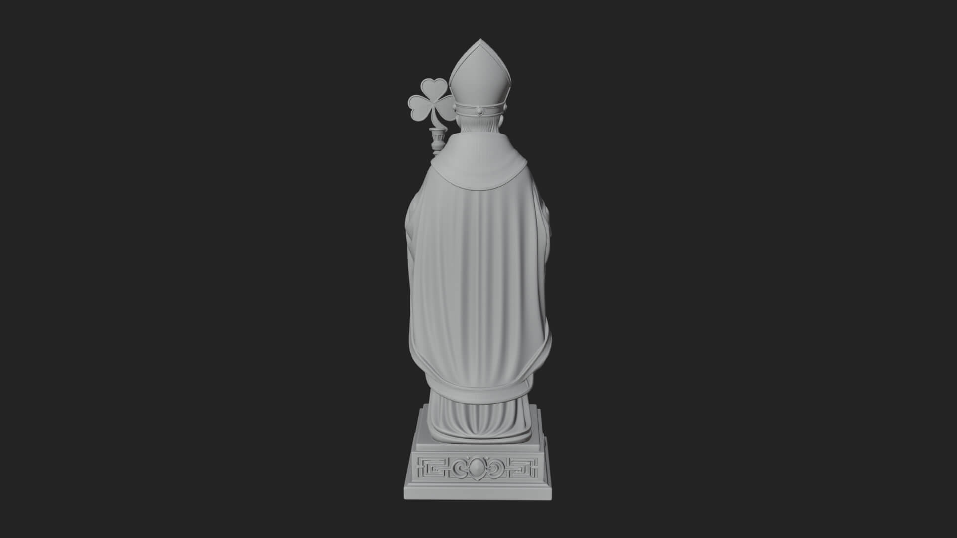 Saint Patrick Bishop Statue Design 2 3D Print Model 3D Model