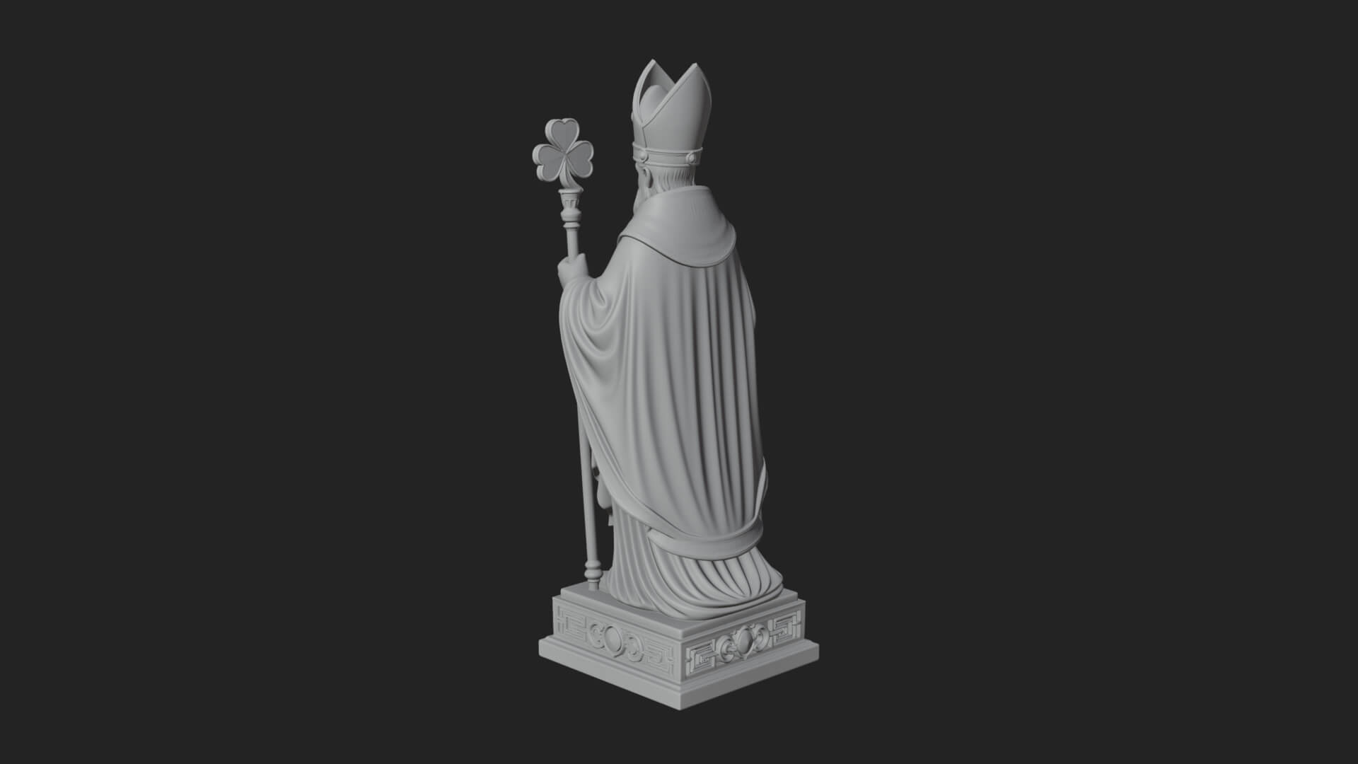Saint Patrick Bishop Statue Design 2 3D Print Model 3D Model