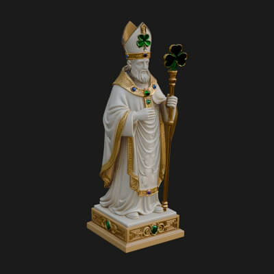 Saint Patrick Bishop Statue Design 2 3D Print Model