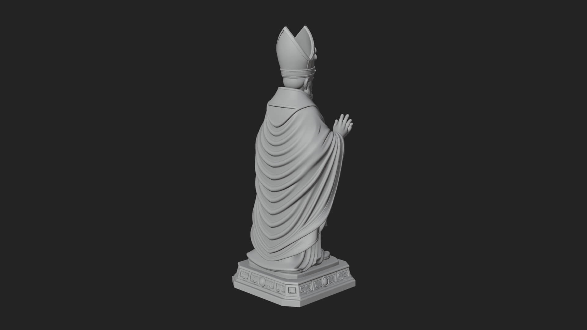 Saint Patrick Bishop Statue Design 3 3D Print Model 3D Model