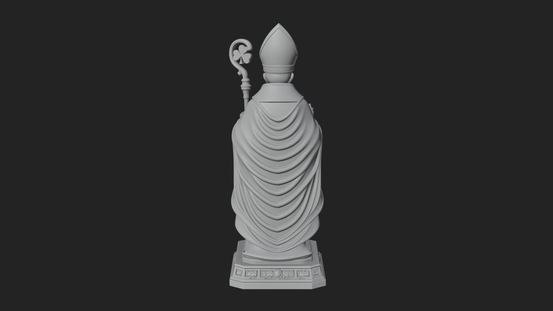 Saint Patrick Bishop Statue Design 3 3D Print Model 3D Model