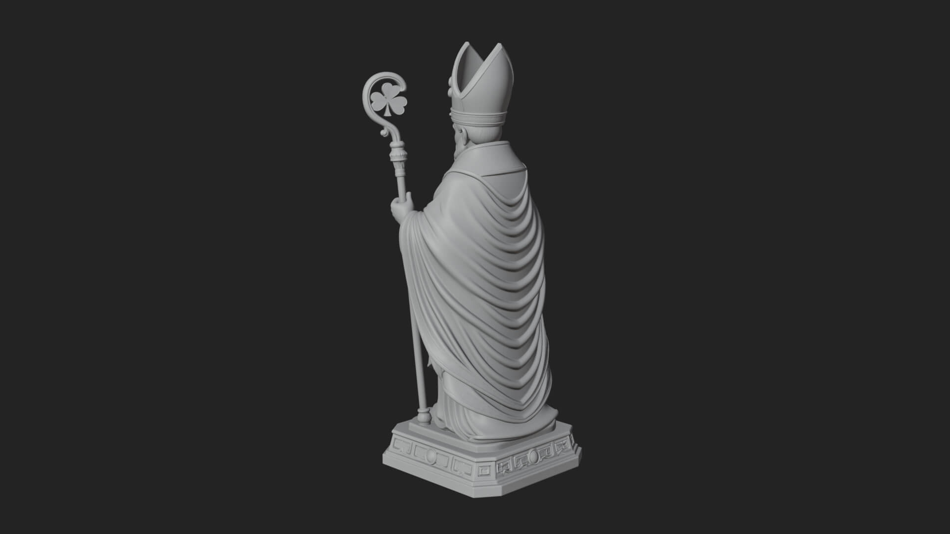 Saint Patrick Bishop Statue Design 3 3D Print Model 3D Model