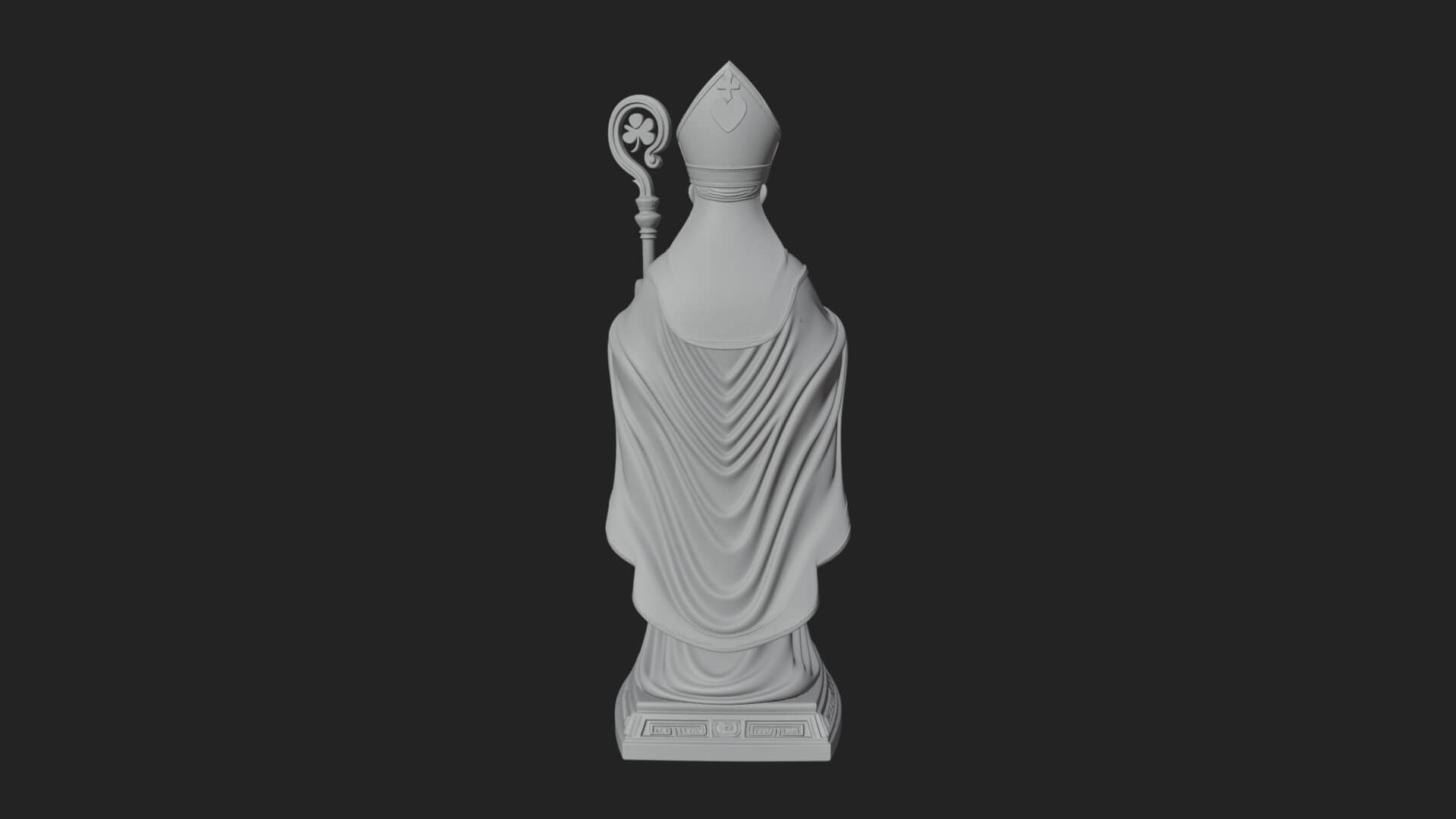 Saint Patrick Bishop Statue Design 4 3D Print Model 3D Model
