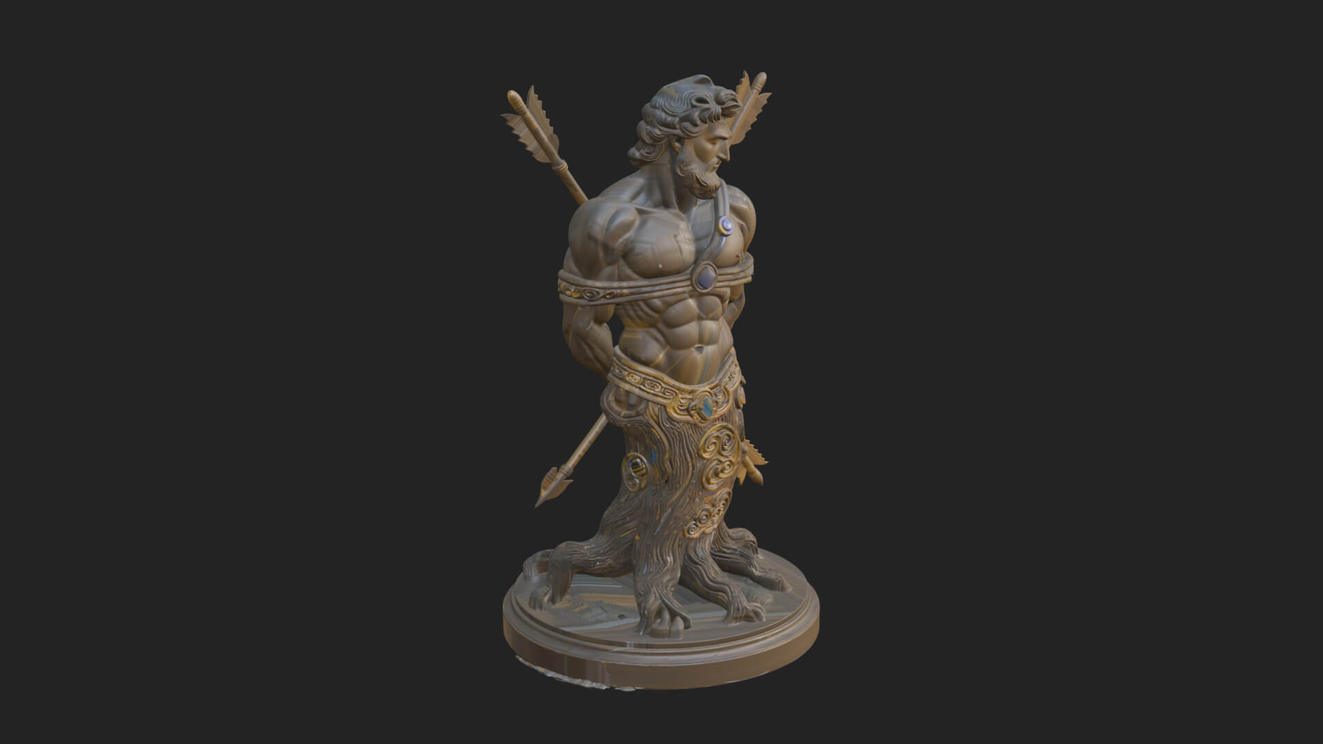 Saint Sebastian With Arrows Statue Design 1 3D Print Model 3D Model