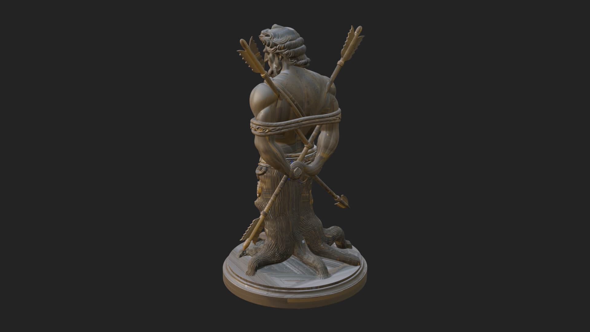 Saint Sebastian With Arrows Statue Design 1 3D Print Model 3D Model