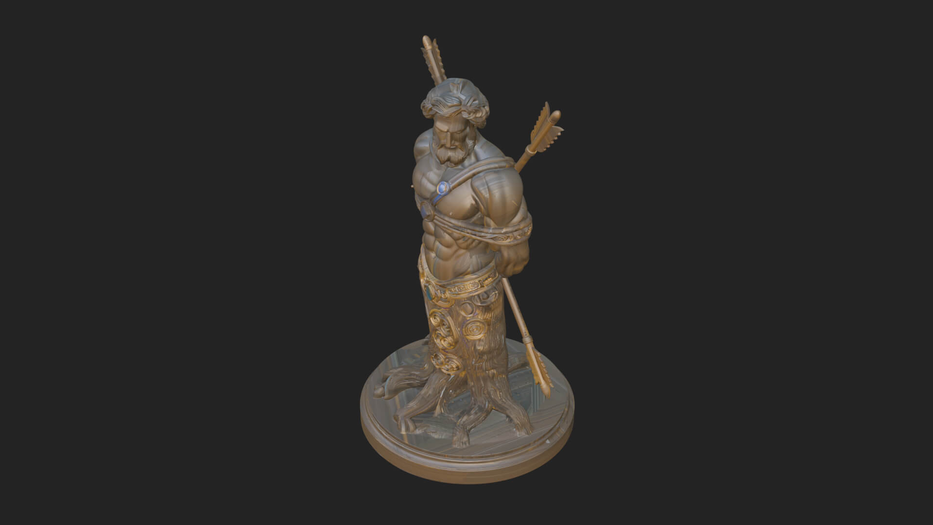 Saint Sebastian With Arrows Statue Design 1 3D Print Model 3D Model