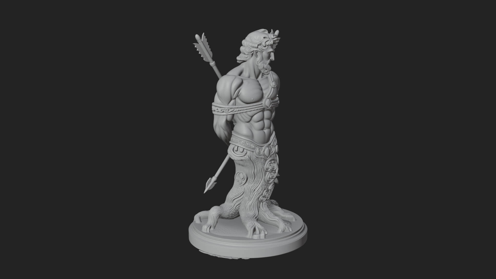 Saint Sebastian With Arrows Statue Design 1 3D Print Model 3D Model