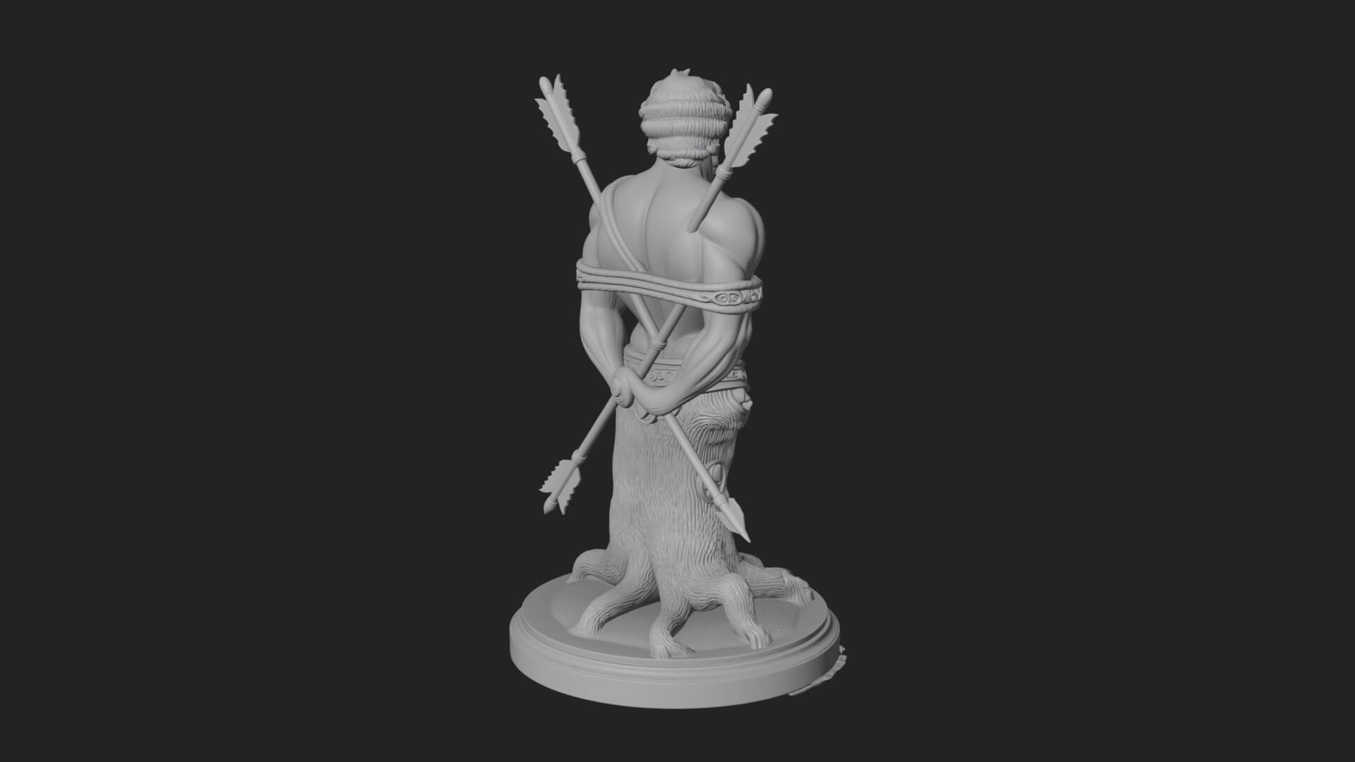 Saint Sebastian With Arrows Statue Design 1 3D Print Model 3D Model