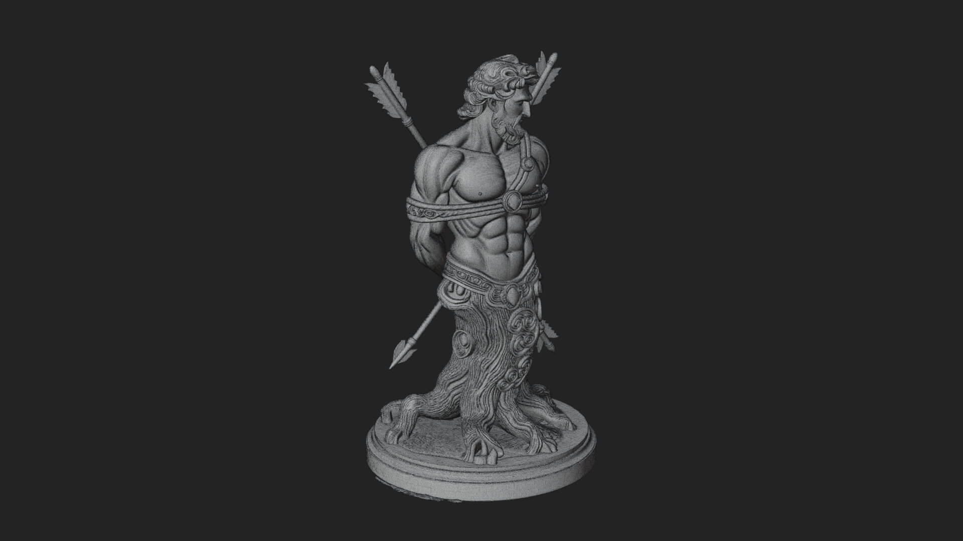 Saint Sebastian With Arrows Statue Design 1 3D Print Model 3D Model