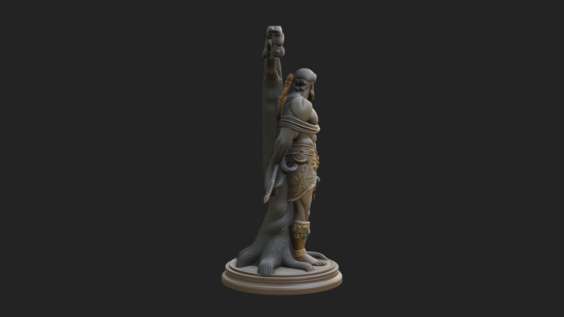 Saint Sebastian With Arrows Statue Design 2 3D Print Model 3D Model