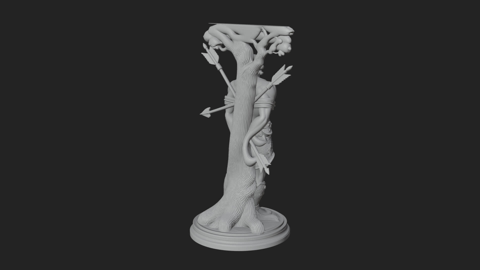 Saint Sebastian With Arrows Statue Design 2 3D Print Model 3D Model