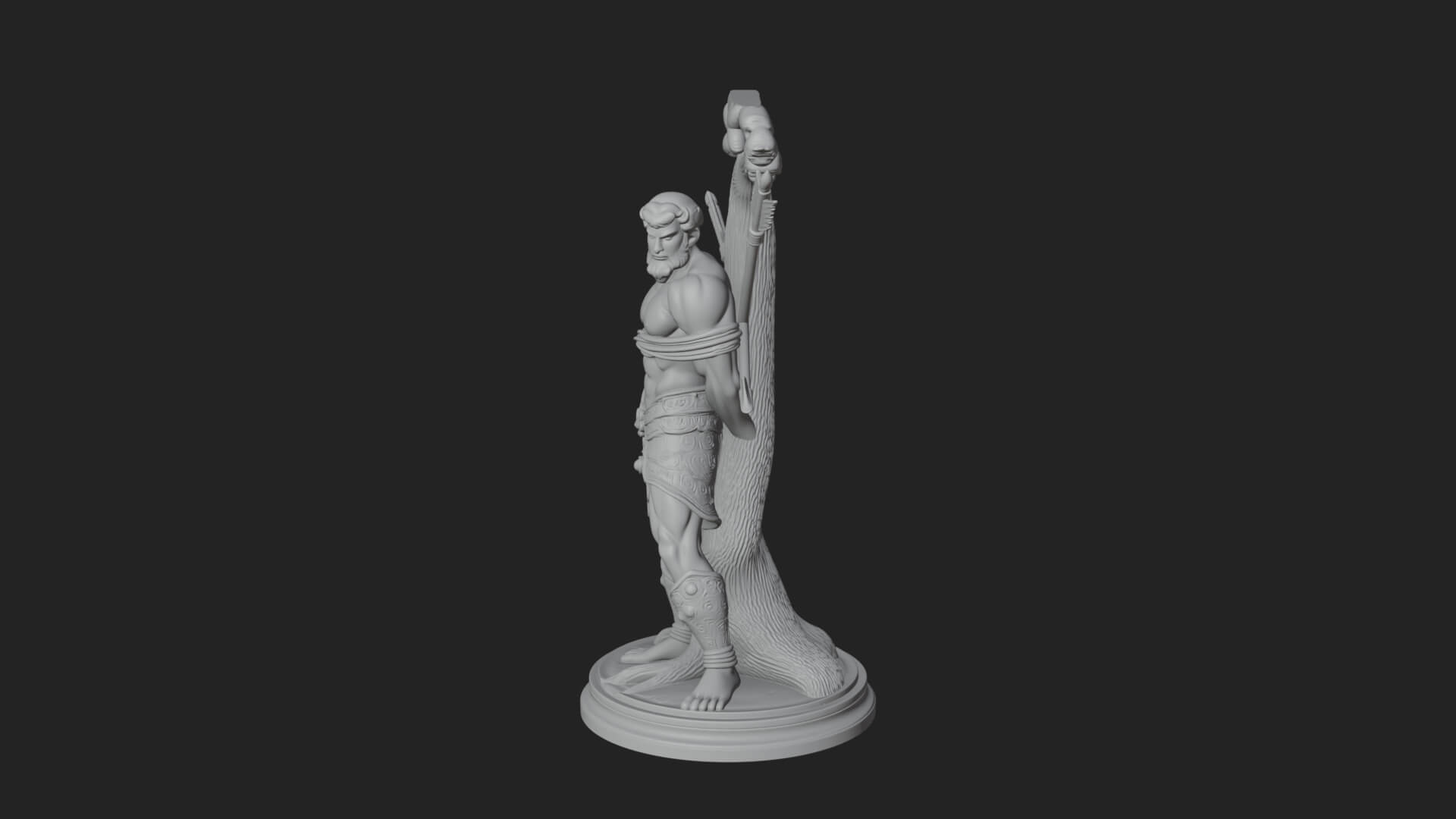 Saint Sebastian With Arrows Statue Design 2 3D Print Model 3D Model