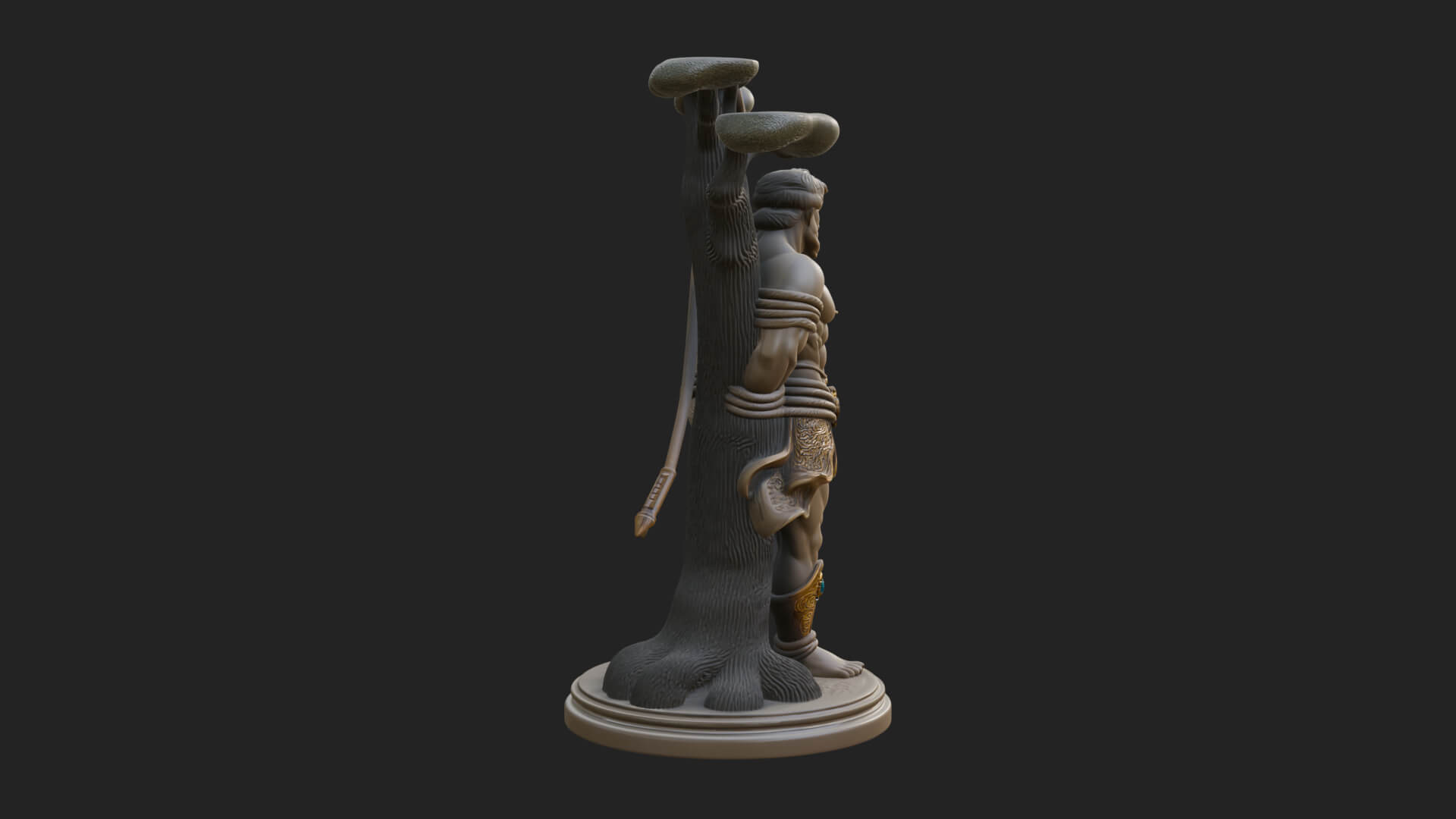 Saint Sebastian With Arrows Statue Design 3 3D Print Model 3D Model