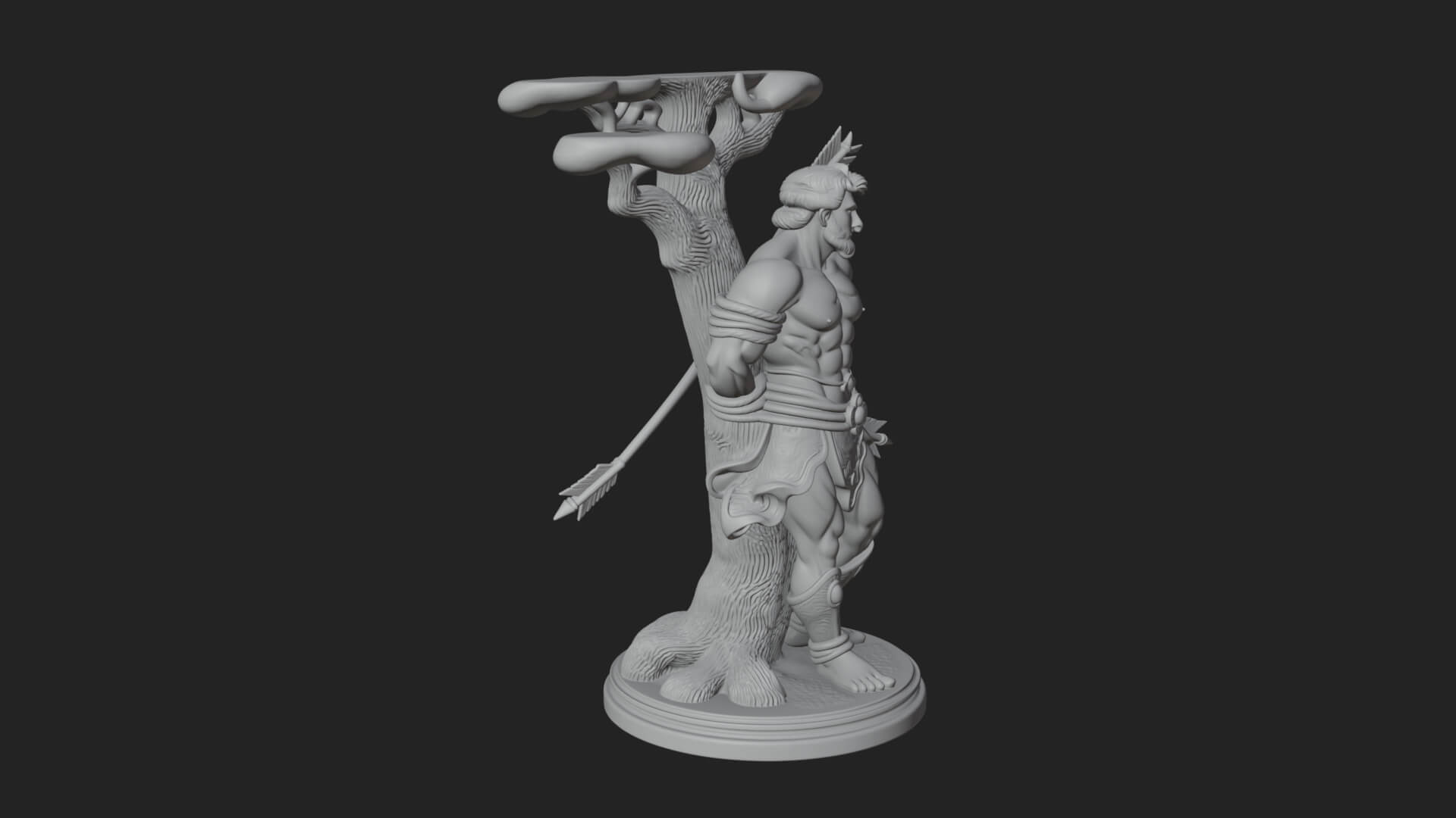 Saint Sebastian With Arrows Statue Design 3 3D Print Model 3D Model