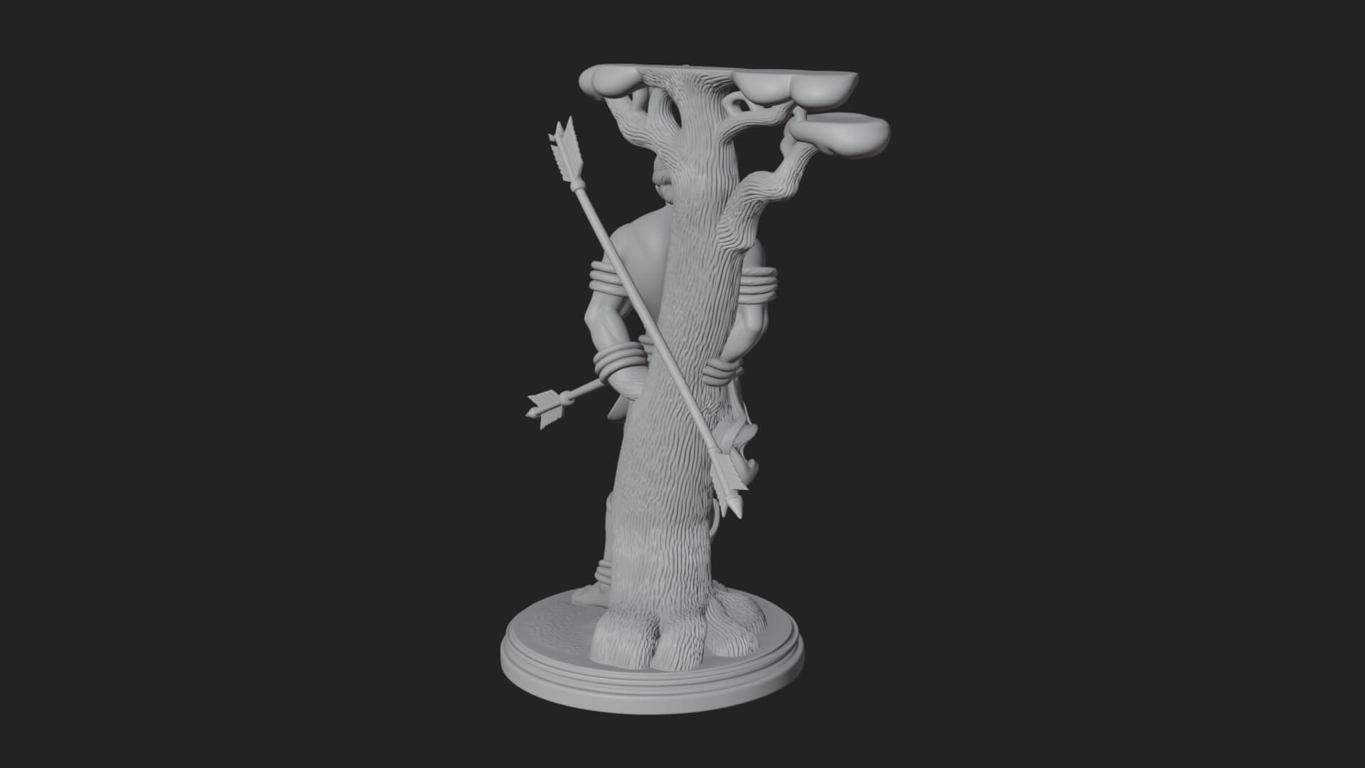 Saint Sebastian With Arrows Statue Design 3 3D Print Model 3D Model
