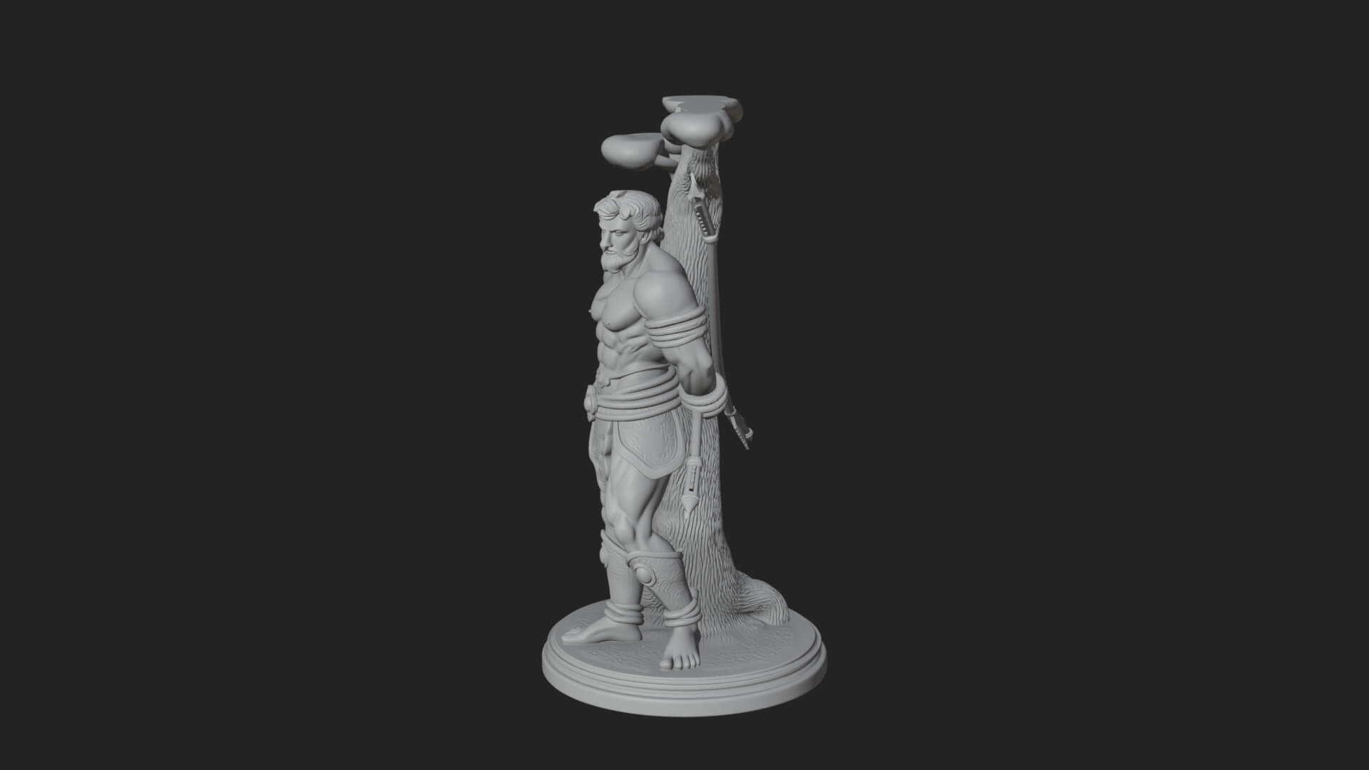Saint Sebastian With Arrows Statue Design 3 3D Print Model 3D Model