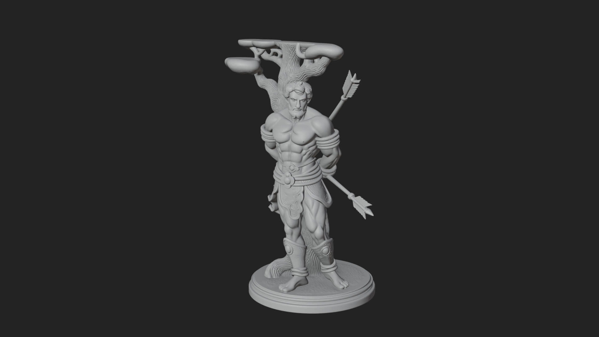Saint Sebastian With Arrows Statue Design 3 3D Print Model 3D Model