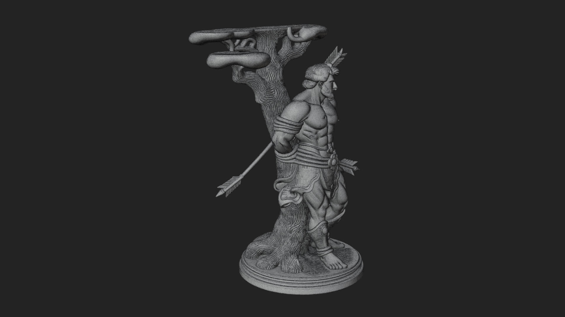 Saint Sebastian With Arrows Statue Design 3 3D Print Model 3D Model