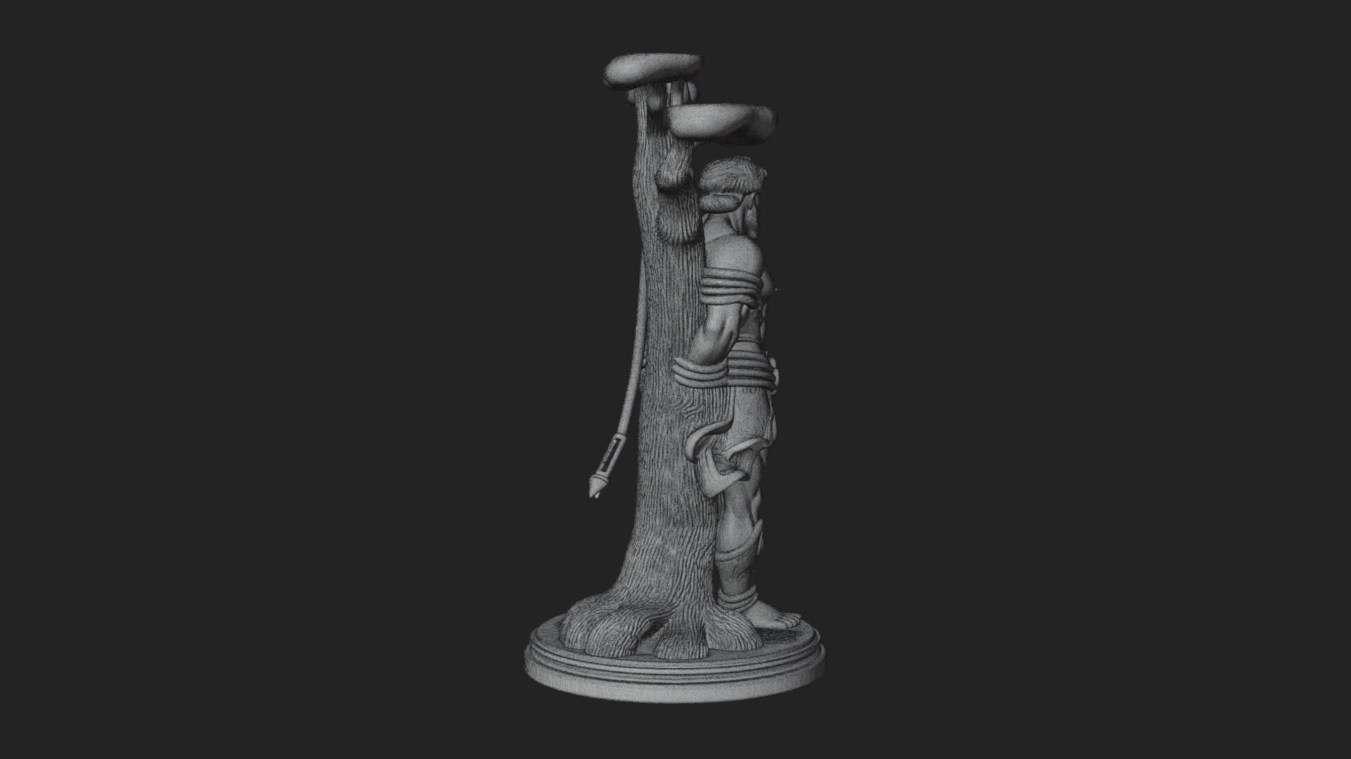 Saint Sebastian With Arrows Statue Design 3 3D Print Model 3D Model