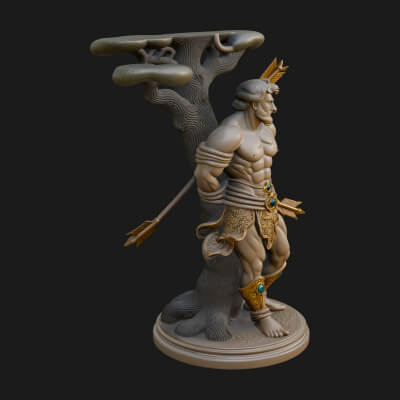 Saint Sebastian With Arrows Statue Design 3 3D Print Model
