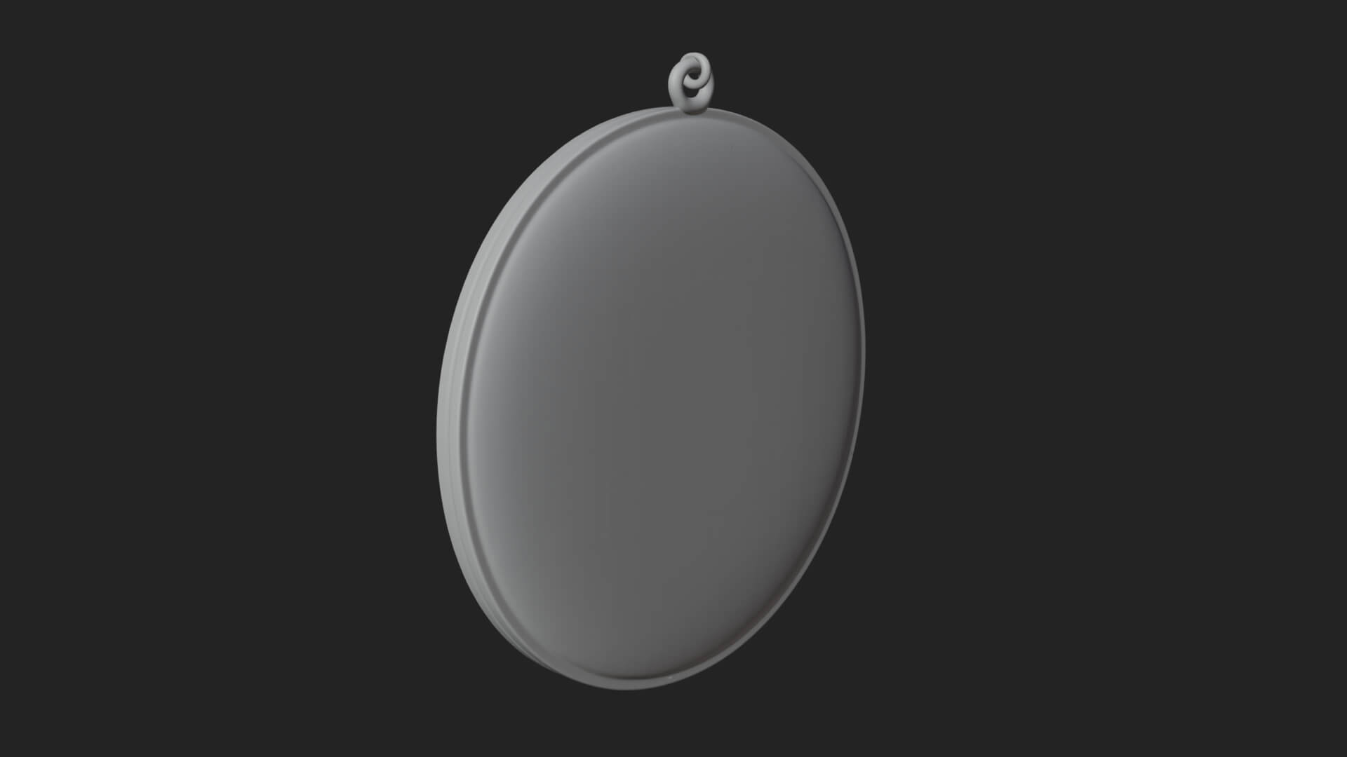 Saint with Child Oval Relief Plaque Design 3 3D Print 3D Model