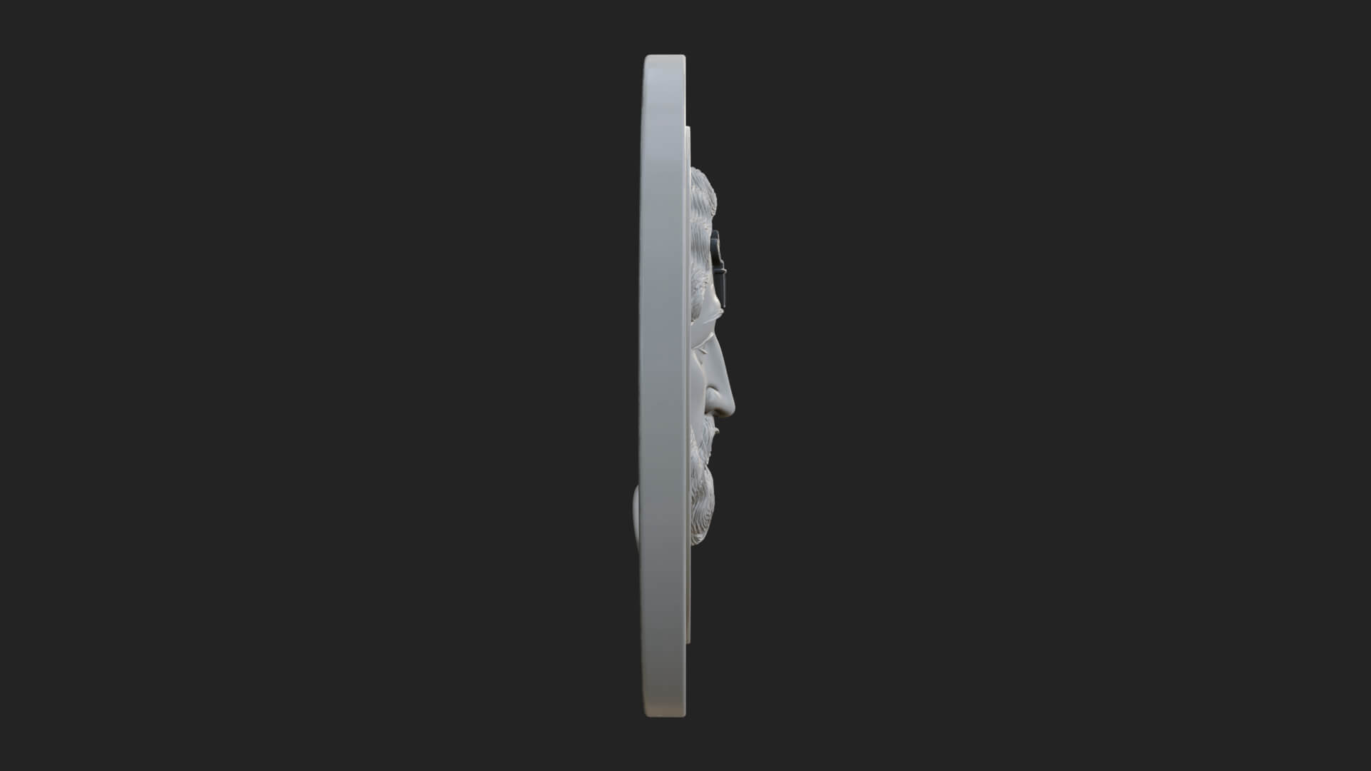 Saint with Key Oval Relief Plaque Design 2 3D Print Model 3D Model