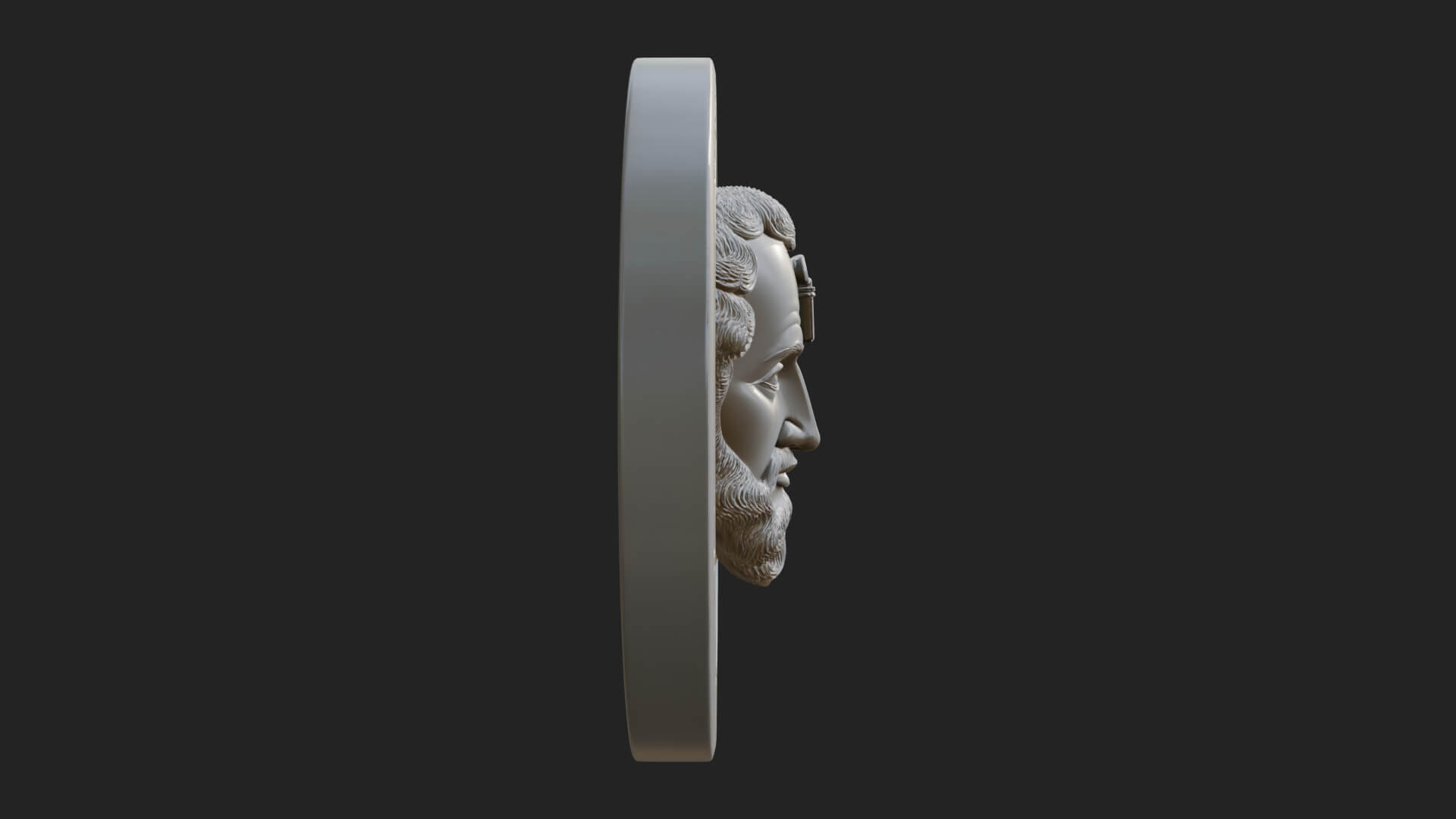 Saint with Key Oval Relief Plaque Design 4 3D Print Model 3D Model
