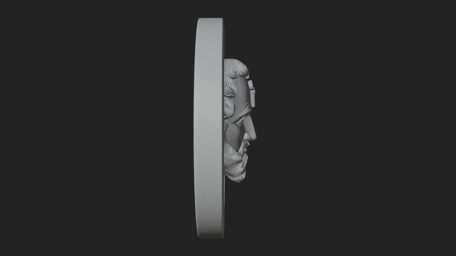 Saint with Key Oval Relief Plaque Design 4 3D Print Model 3D Model