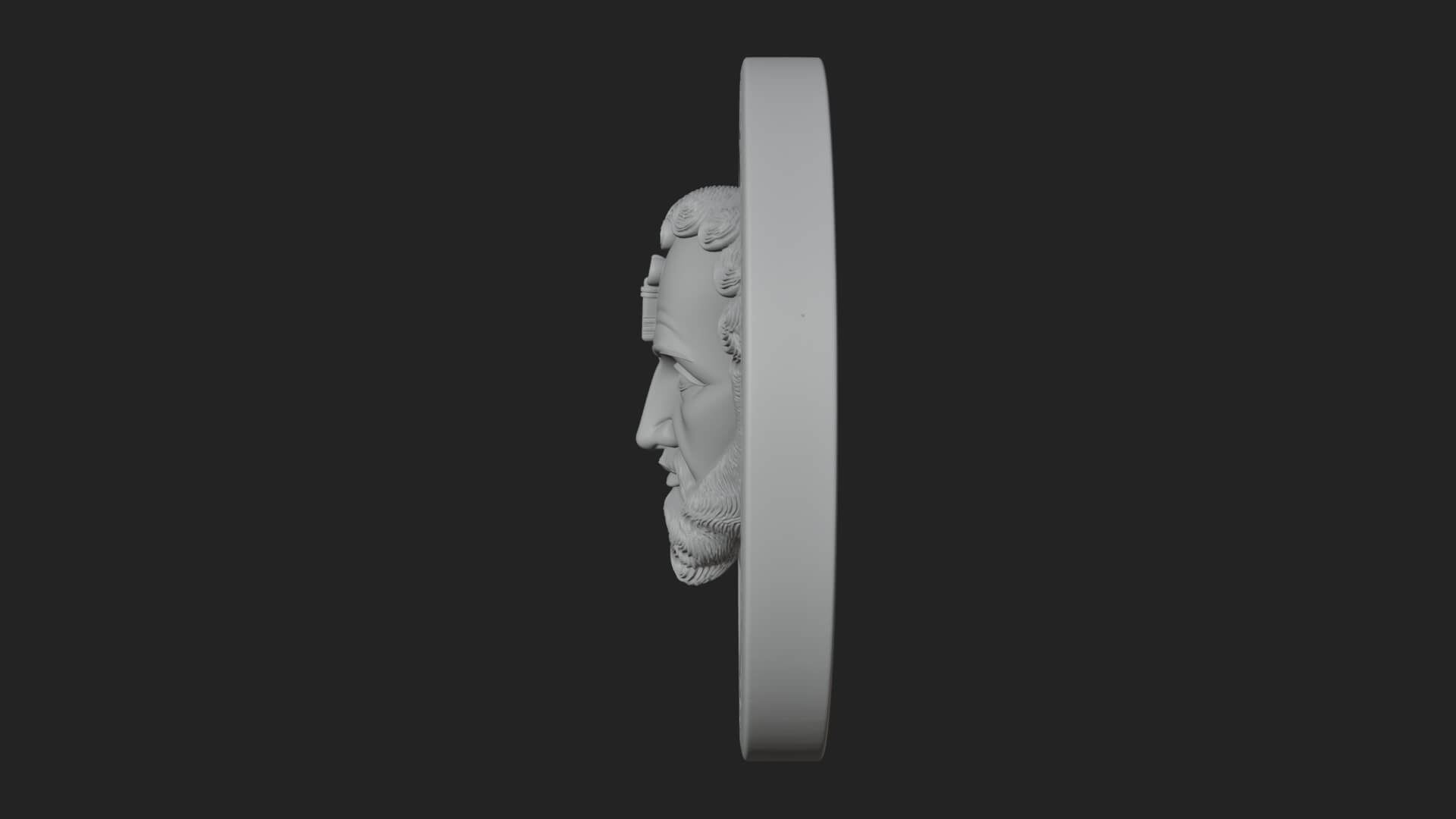 Saint with Key Oval Relief Plaque Design 4 3D Print Model 3D Model