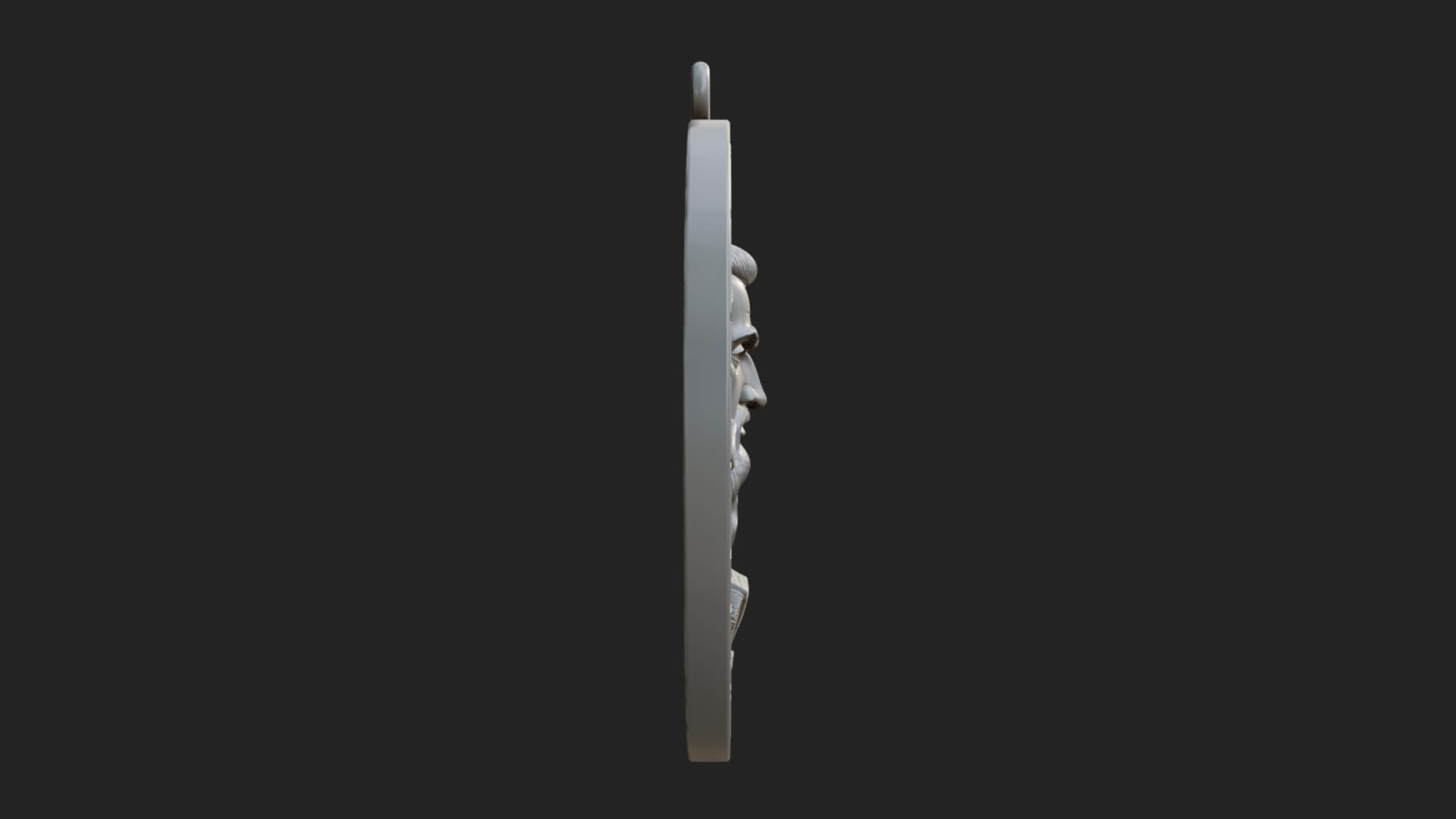 Saint with Sword Oval Relief Plaque Design 1 3D Print 3D Model