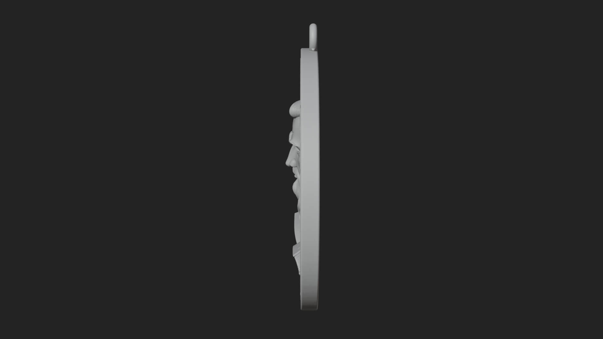 Saint with Sword Oval Relief Plaque Design 1 3D Print 3D Model