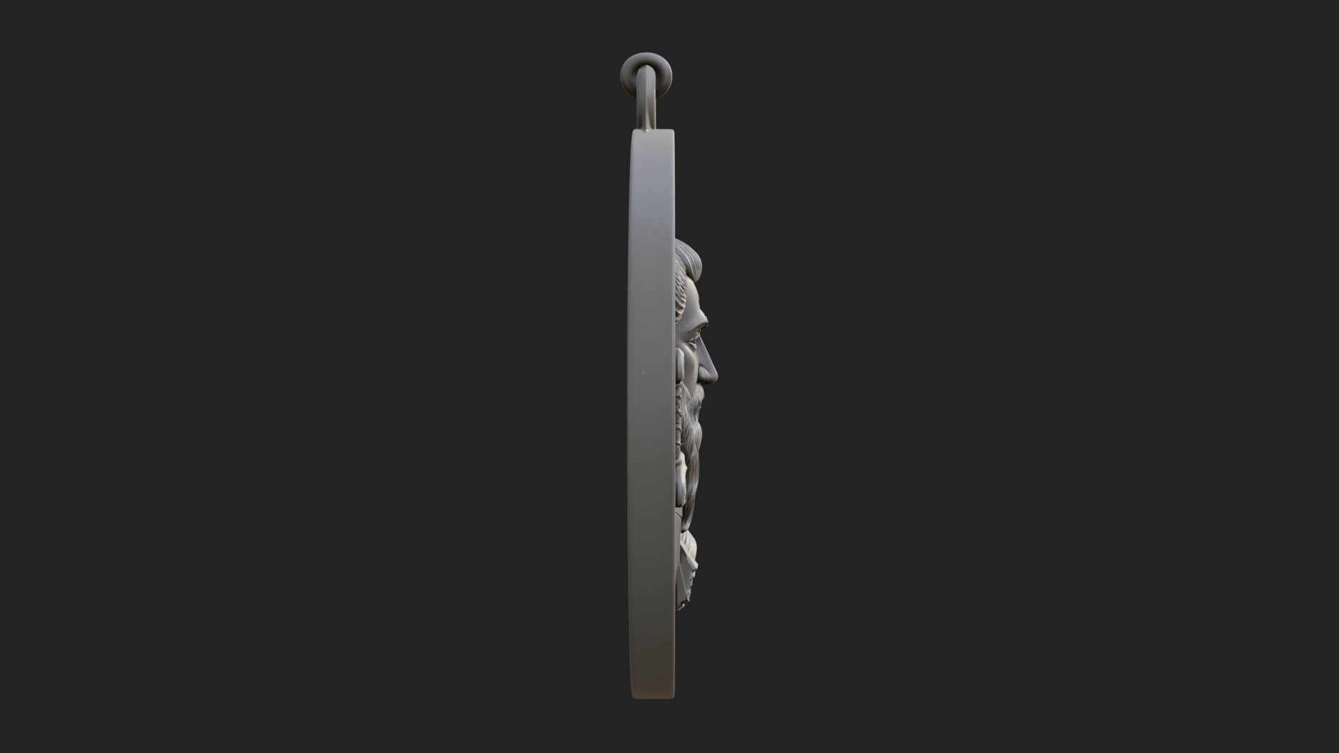 Saint with Sword Oval Relief Plaque Design 3 3D Print 3D Model
