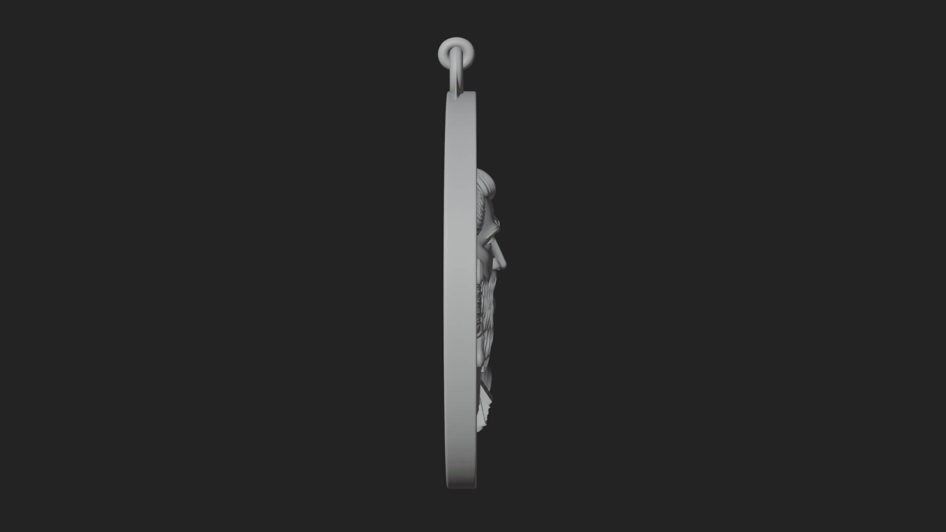 Saint with Sword Oval Relief Plaque Design 3 3D Print 3D Model