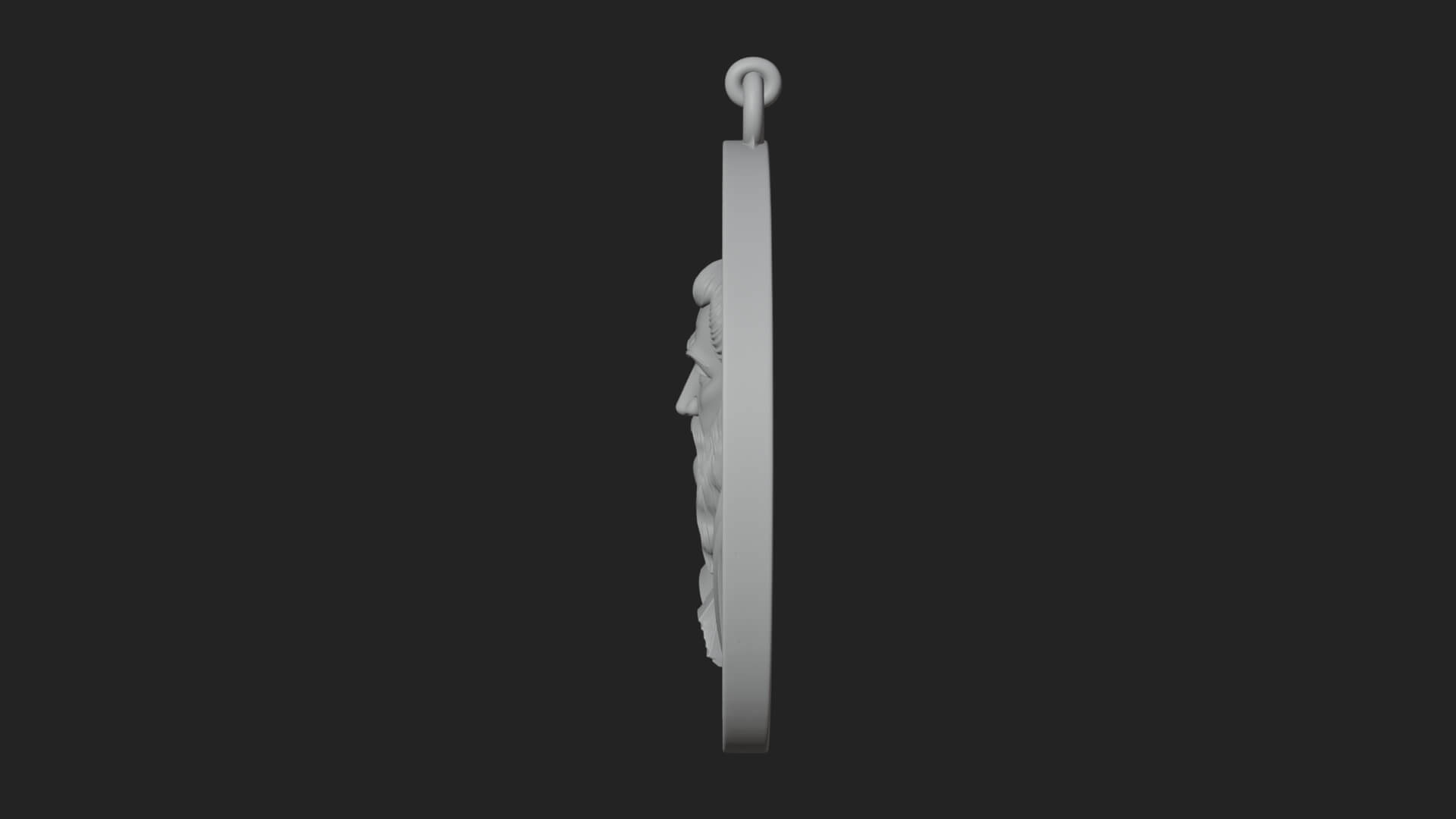Saint with Sword Oval Relief Plaque Design 3 3D Print 3D Model