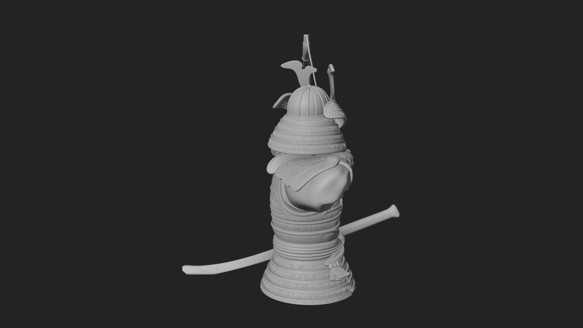 Samurai Archer Statue Design 10 3D Print Model 3D Model