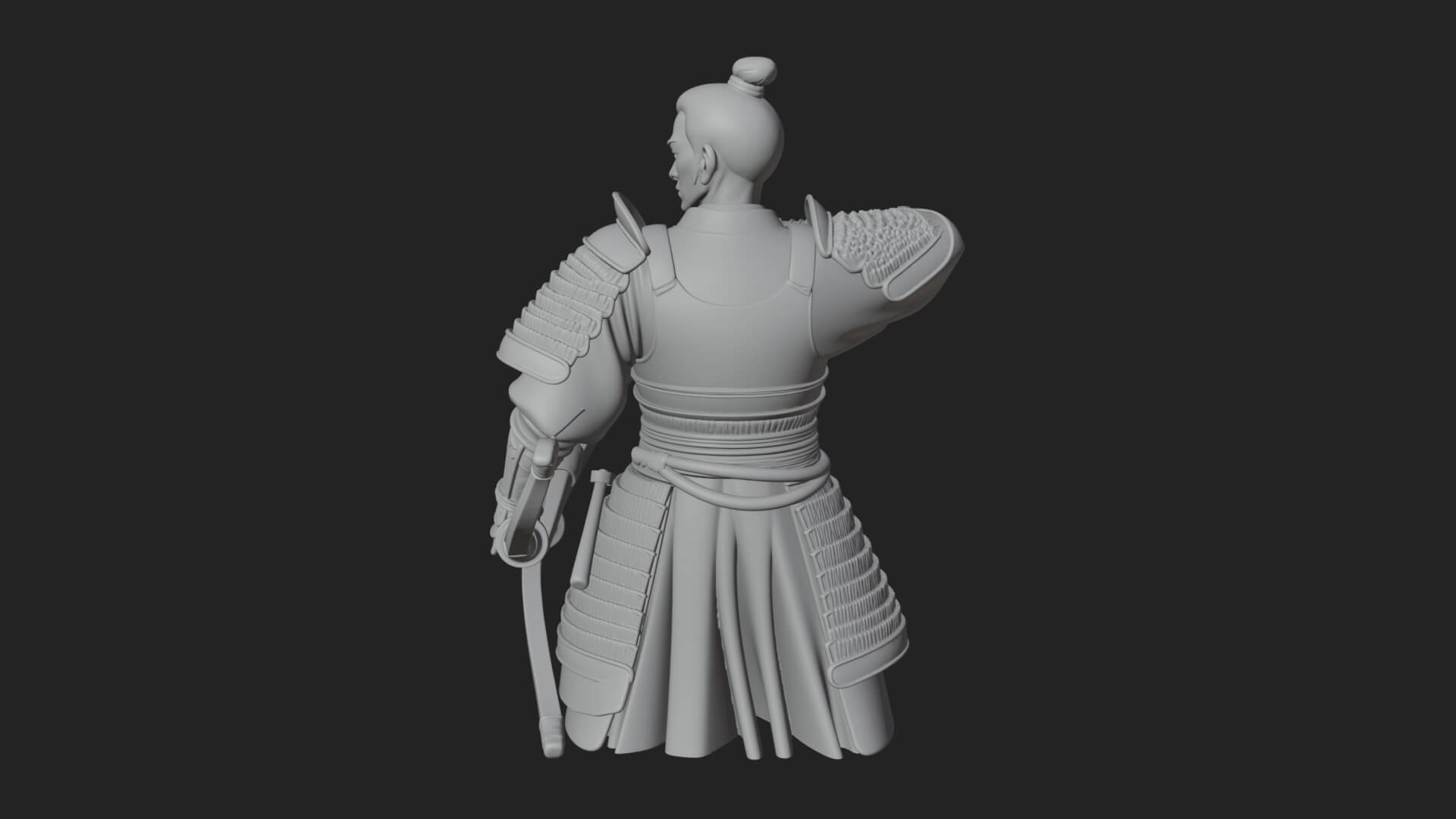 Samurai Archer Statue Design 3 3D Print Model 3D Model