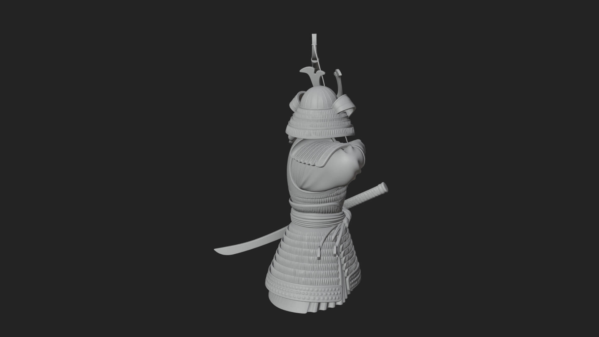 Samurai Archer Statue Design 9 3D Print Model 3D Model