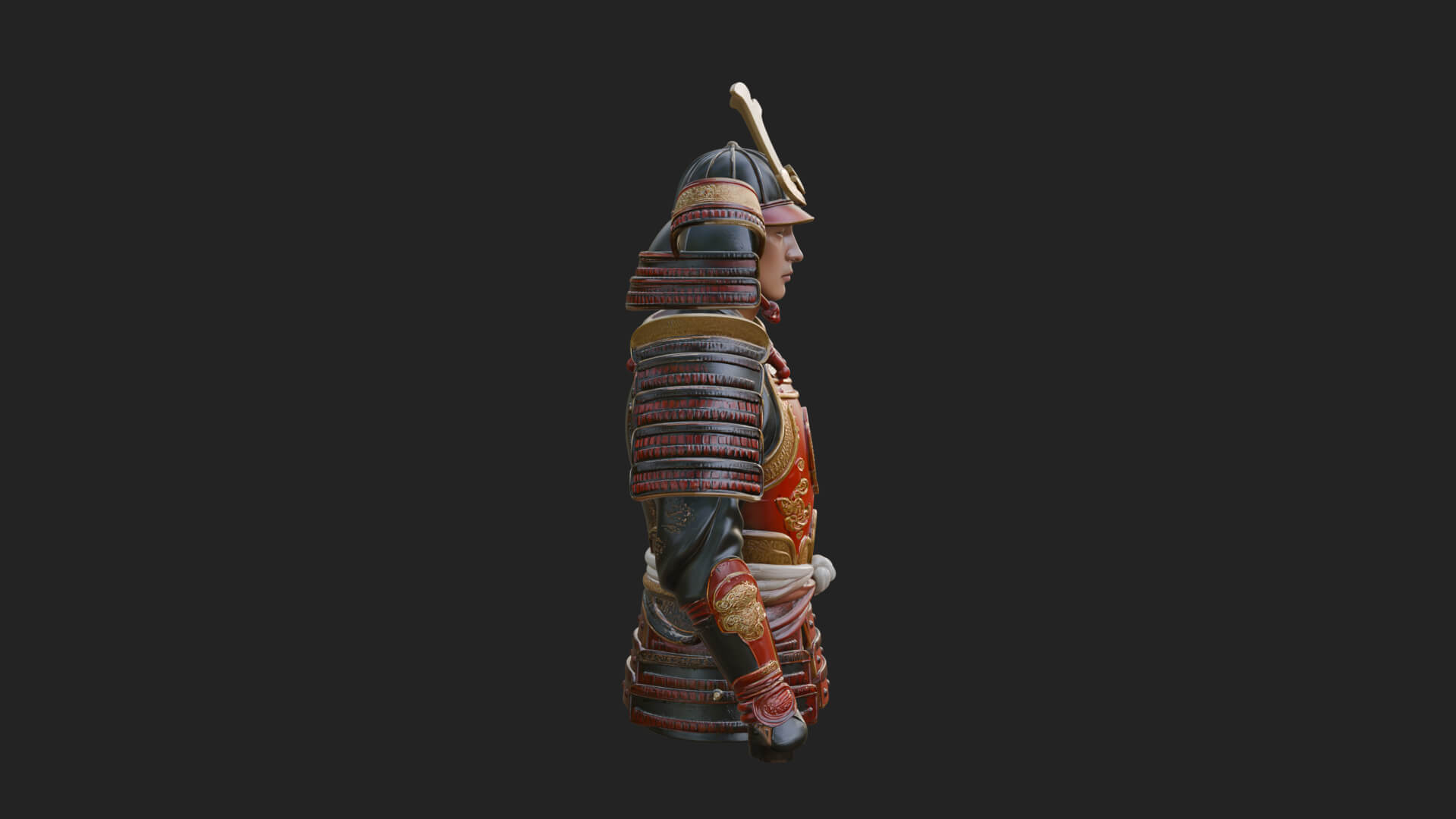 Samurai Armor Display Statue Design 10 3D Print Model 3D Model