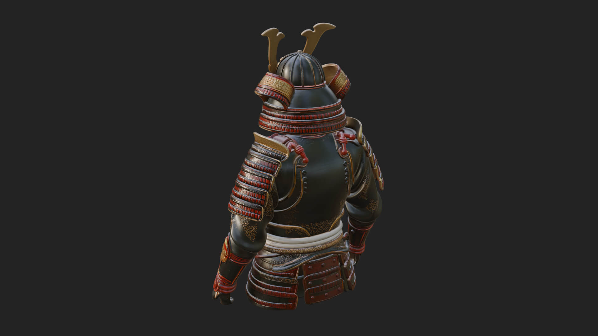 Samurai Armor Display Statue Design 10 3D Print Model 3D Model