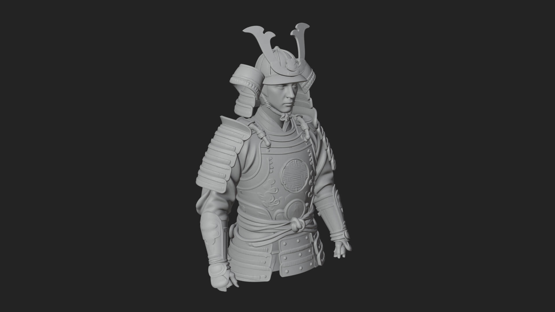 Samurai Armor Display Statue Design 10 3D Print Model 3D Model