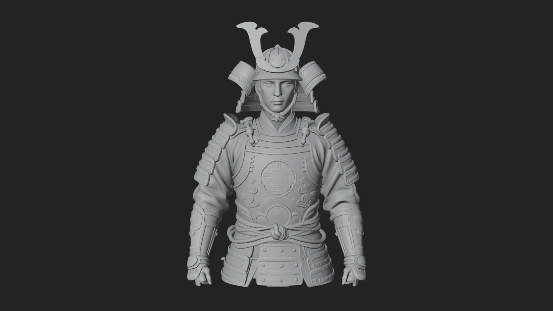 Samurai Armor Display Statue Design 10 3D Print Model 3D Model
