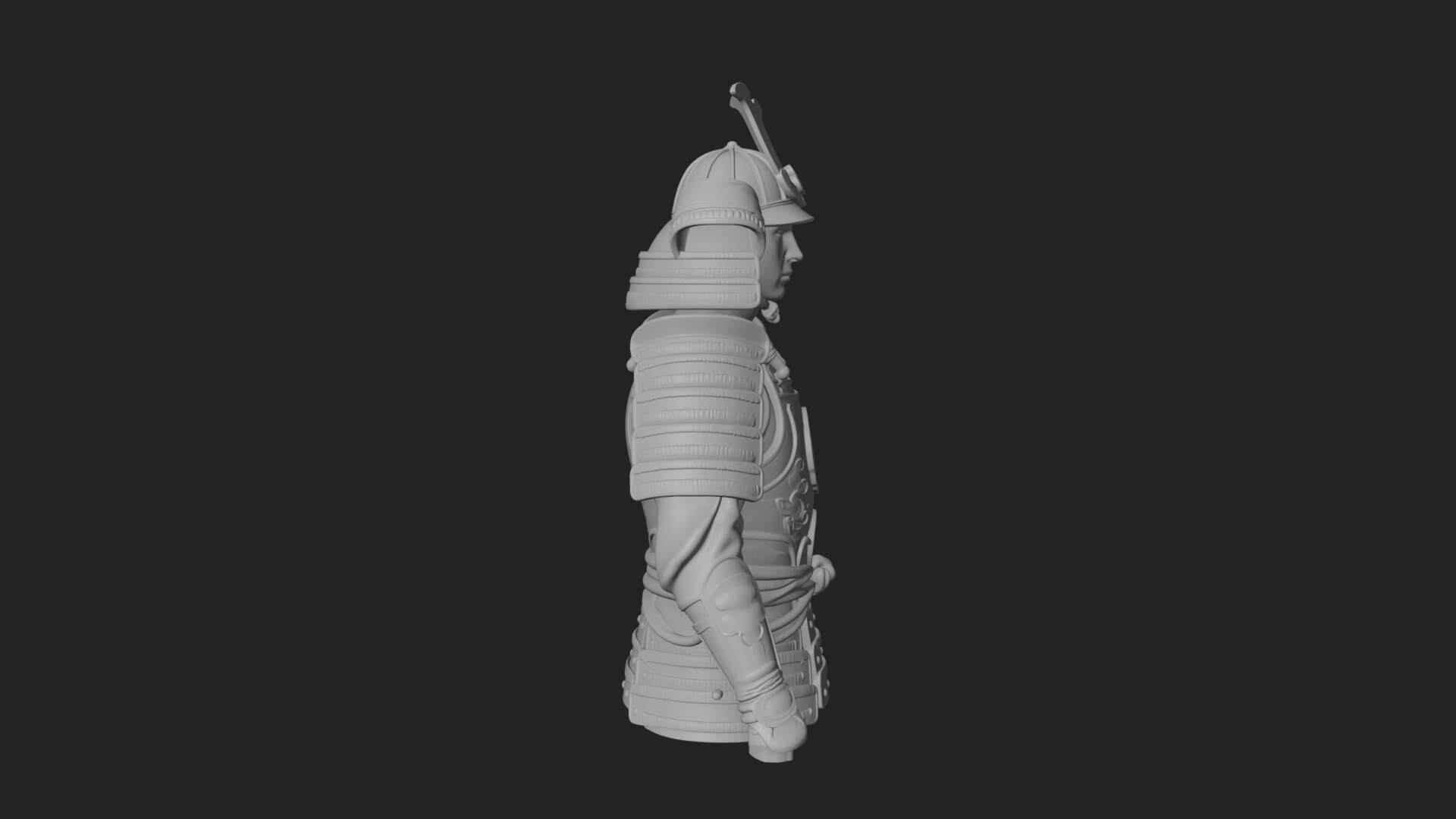 Samurai Armor Display Statue Design 10 3D Print Model 3D Model