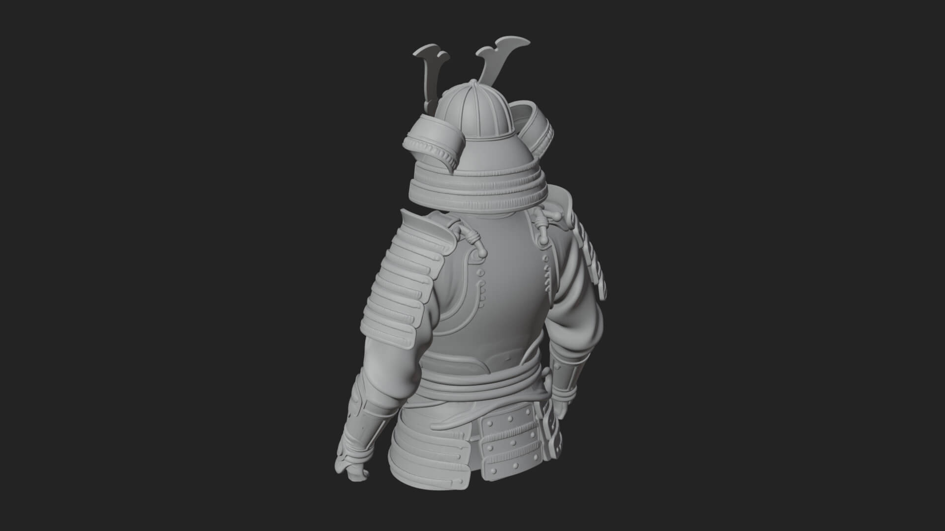 Samurai Armor Display Statue Design 10 3D Print Model 3D Model
