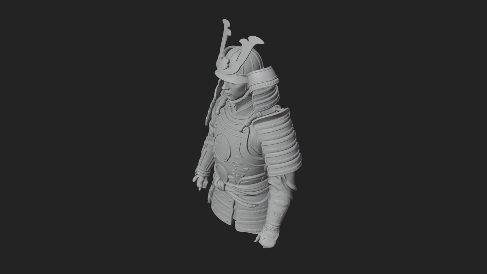 Samurai Armor Display Statue Design 10 3D Print Model 3D Model